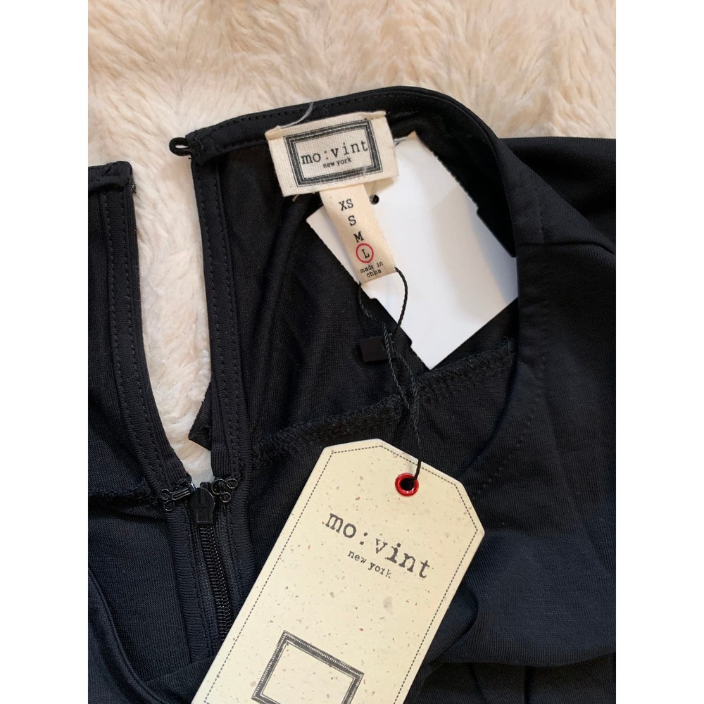 Mo:Vint Black Sheer Collarbone Jumpsuit - Picture 9 of 14